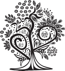 Elegant creative tree design of color