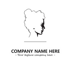 Head of queen logo company design vector illustration