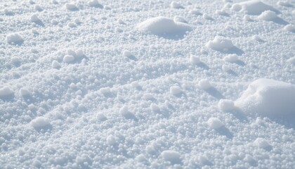Obraz premium Snowy Surface with Tiny Ice Crystals and Gentle Texture Under Bright Natural Light