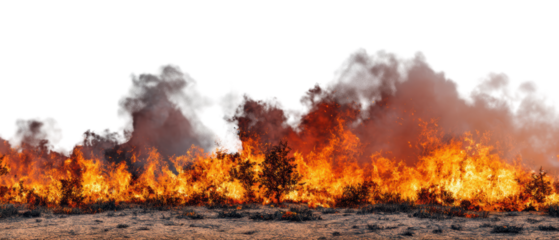 Raging wildfire engulfing the dry landscape.