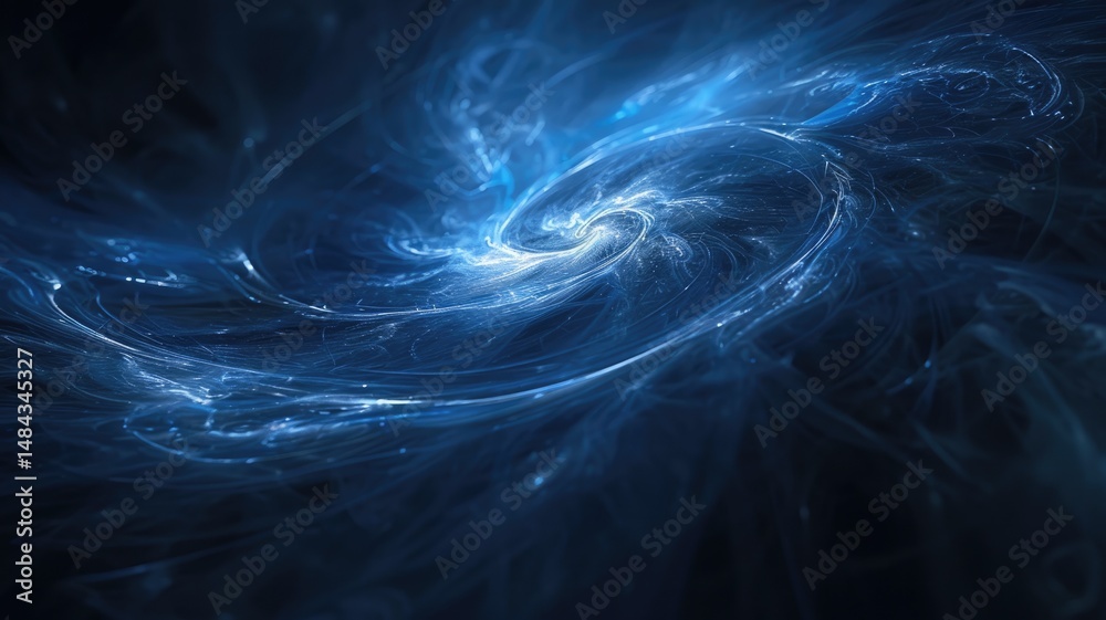 Poster abstract picture micro light sparkling particle represent data flow vivid flowing wave with high tec