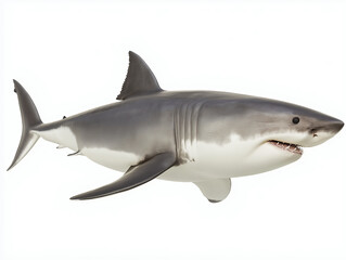 Fototapeta premium Great White Shark: The Apex Ocean Predator Showcasing Nature's Fierce Marine Beauty in Underwater Wildlife Habitats
