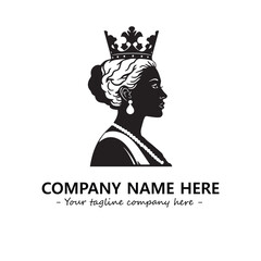 Head of queen logo company design vector illustration