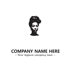 Head of queen logo company design vector illustration