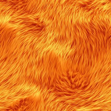 Vibrant bright orange animal fur texture, perfect for digital art projects. High-resolution, detailed, and realistic, ideal for wildlife illustrations, fantasy art, and creative designs. Bold and stri