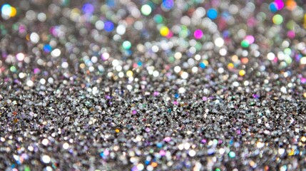 Sparkling silver glitter background
