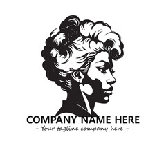 Head of queen logo company design vector illustration