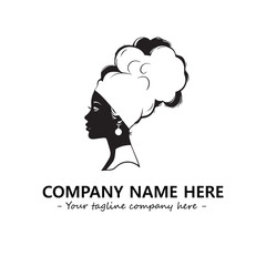 Head of queen logo company design vector illustration