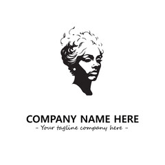 Head of queen logo company design vector illustration