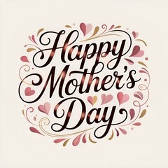 Fototapeta premium Happy Mother's Day with White Daisy Flowers on Pink