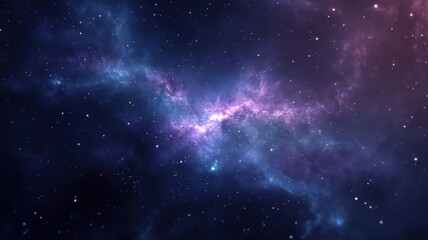 Obraz premium Abstract Cosmic Background with Swirling Stars and Glowing Nebula in a Dark Universe