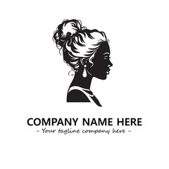 Head of queen logo company design vector illustration