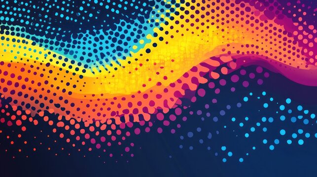 Colorful abstract wave design