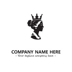 Fototapeta premium Head of queen logo company design vector illustration