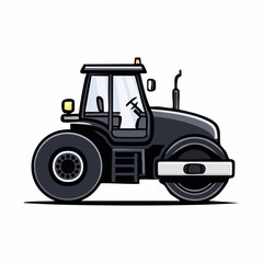 道路整備用ロードローラーのベクターアイコン