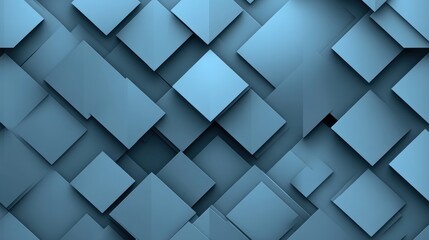 Fototapeta premium Abstract blue geometric squares