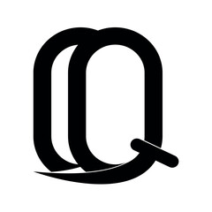 Oq letter icon Logo alphabet vector design.