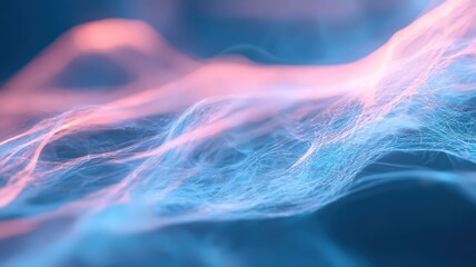 Obraz premium Abstract Fractal Design with Glowing Lines and Intricate Patterns Creating a Dreamy Visual Atmosphere