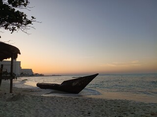 sunset on the beach