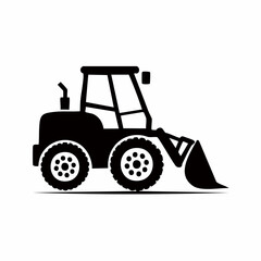 Naklejka premium ホイールローダーの作業用ベクターアイコン