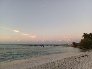 sunset on the beach