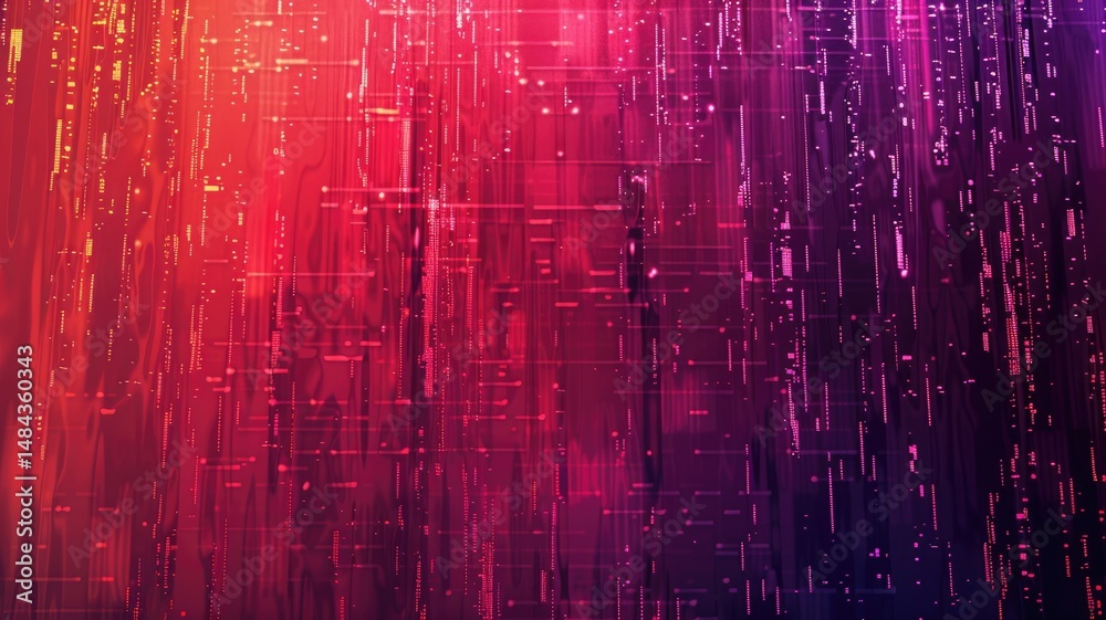 Poster abstract picture micro light sparkling particle represent data flow vivid flowing wave with high tec