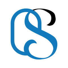 Abstract letter os logo design.	