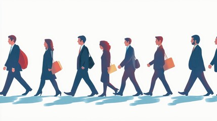 Business People Walking Commute  Office Workers  Team  Teamwork
