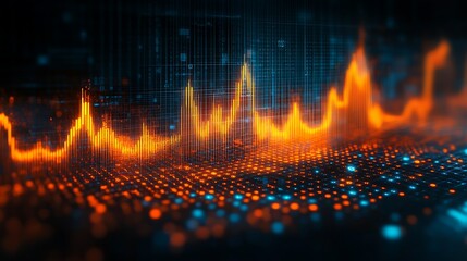 Abstract data visualization, charts