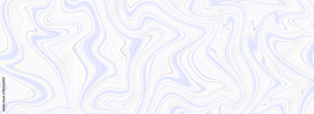 Poster light blue and beige psychedelic lines texture. abstract trippy marble effect background. swirl wavy