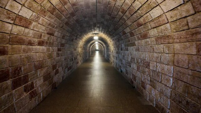 Tunnel Towards The Kehlsteinhaus Elevator In Berchtesgaden, Bavaria, Germany. - POV shot