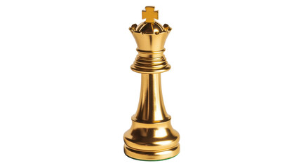 Fototapeta premium golden chess king pieces on a white background