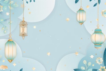 Islamic new year greeting celebration background