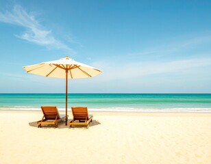 Fototapeta premium 美しい海、砂浜と青空