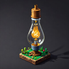 antique oil lamp