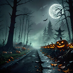 halloween background with pumpkin