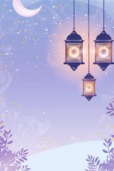 Islamic new year greeting celebration background