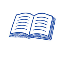  Open Book Hand-Drawn Illustration