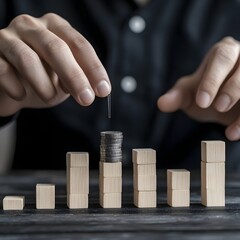 Passive Income Visualization Stacked bar chart depicts dividends flowing like a waterfall into an investor s hands