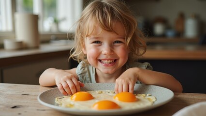 The boy dining indoors