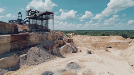 Time-lapse concept showing various engineering stages overlaid on a construction site image