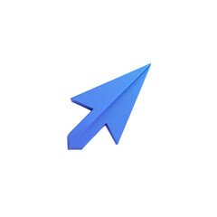 Stylish blue cursor icon for digital use.