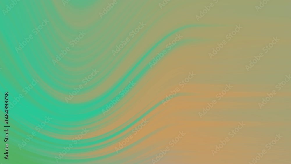 Poster abstract video of flowing teal and brown waves in motion, smooth gradient