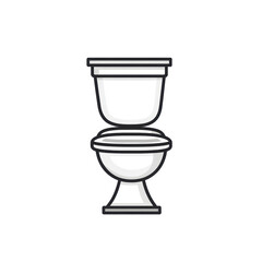 Classic white toilet illustration