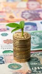 background about finance and muslim prayer