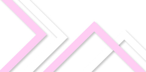 Simple white background. geometric triangles pink and withe shapes .with shadow creative minimalist and various modern geometric shapes for background perfect for wallpaper