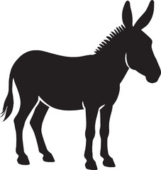 Donkey Silhouette Standing