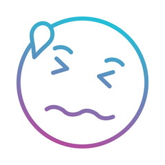 Obraz premium drunk emoji icon