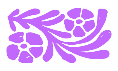 purple floral trendy contemporary