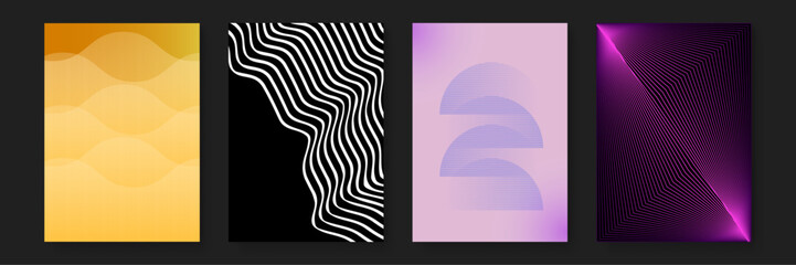 Four abstract colorful designs suitable for vibrant digital backgrounds, graphic design projects, artistic presentations, and modern print materials.